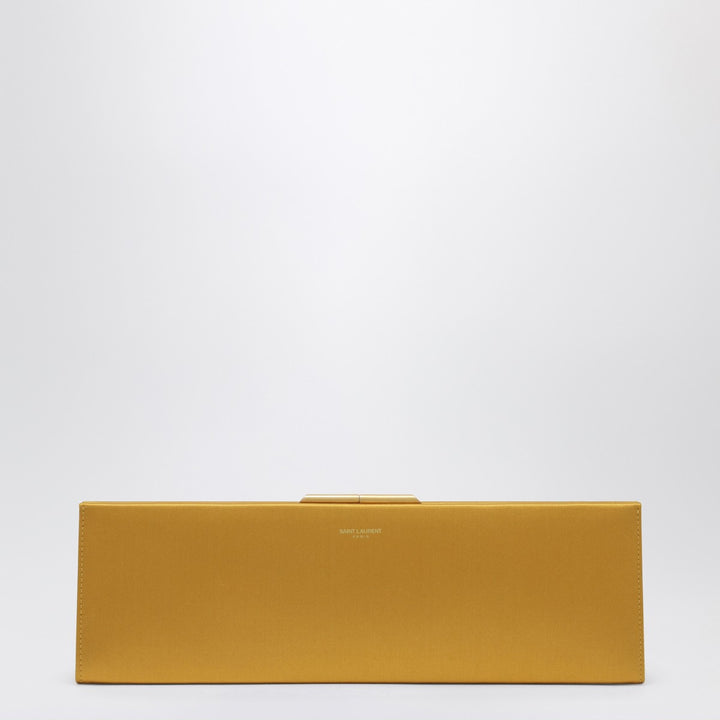 Saint Laurent Midnight Clutch Large in Orange Satin