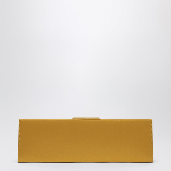 Saint Laurent Midnight Clutch Large in Orange Satin