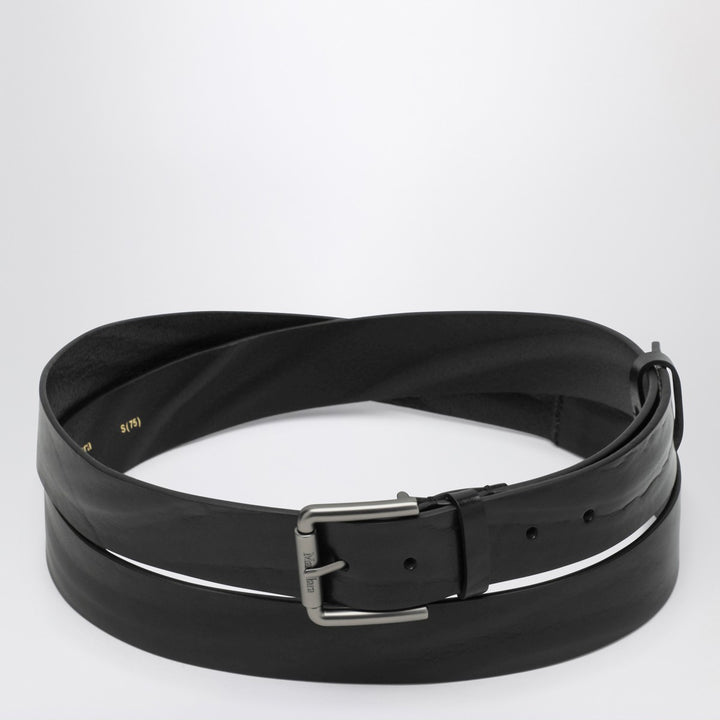 Max Mara Long Belt in Black Leather