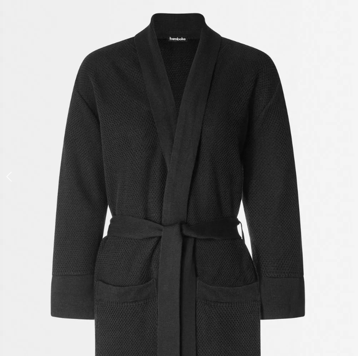 Bathrobes (S/M) H125cm / Black Bemboka Pure Cotton Knitted Bathrobes Brand