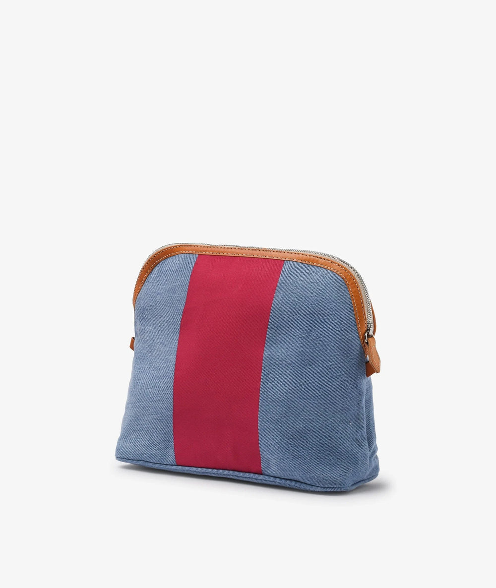 My Style Bags Cosmetic & Toiletry Bags My Style Bags Trousse Stripe - Large in Avio My Style Bags Personalised Trousse Stripe - Large in Avio Brand