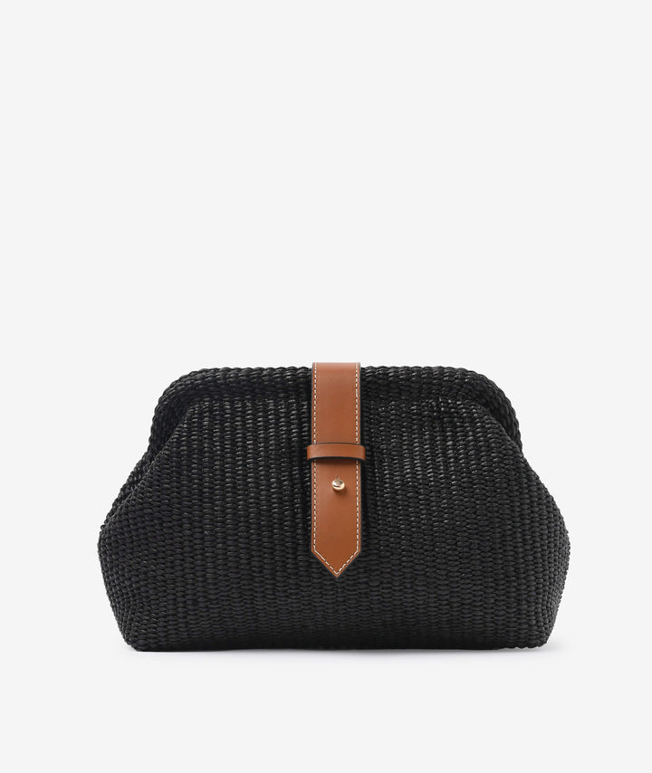 My Style Bags Handbags My Style Bags Francy Handbag - Black Straw My Style Bags Personalised Francy Handbag - Black Straw Brand