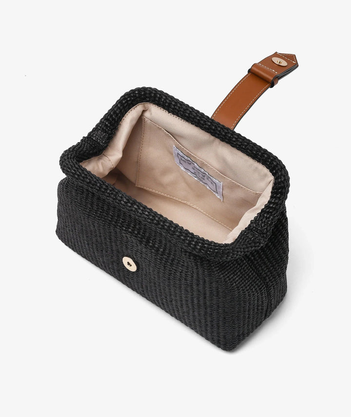 My Style Bags Handbags My Style Bags Francy Handbag - Black Straw My Style Bags Personalised Francy Handbag - Black Straw Brand