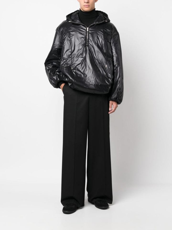 Saint Laurent Jackets Saint Laurent Cassandre Anorak Oversized Hooded Coat Saint Laurent Cassandre Anorak | Oversized Hooded Coat | Embroidered Logo Brand