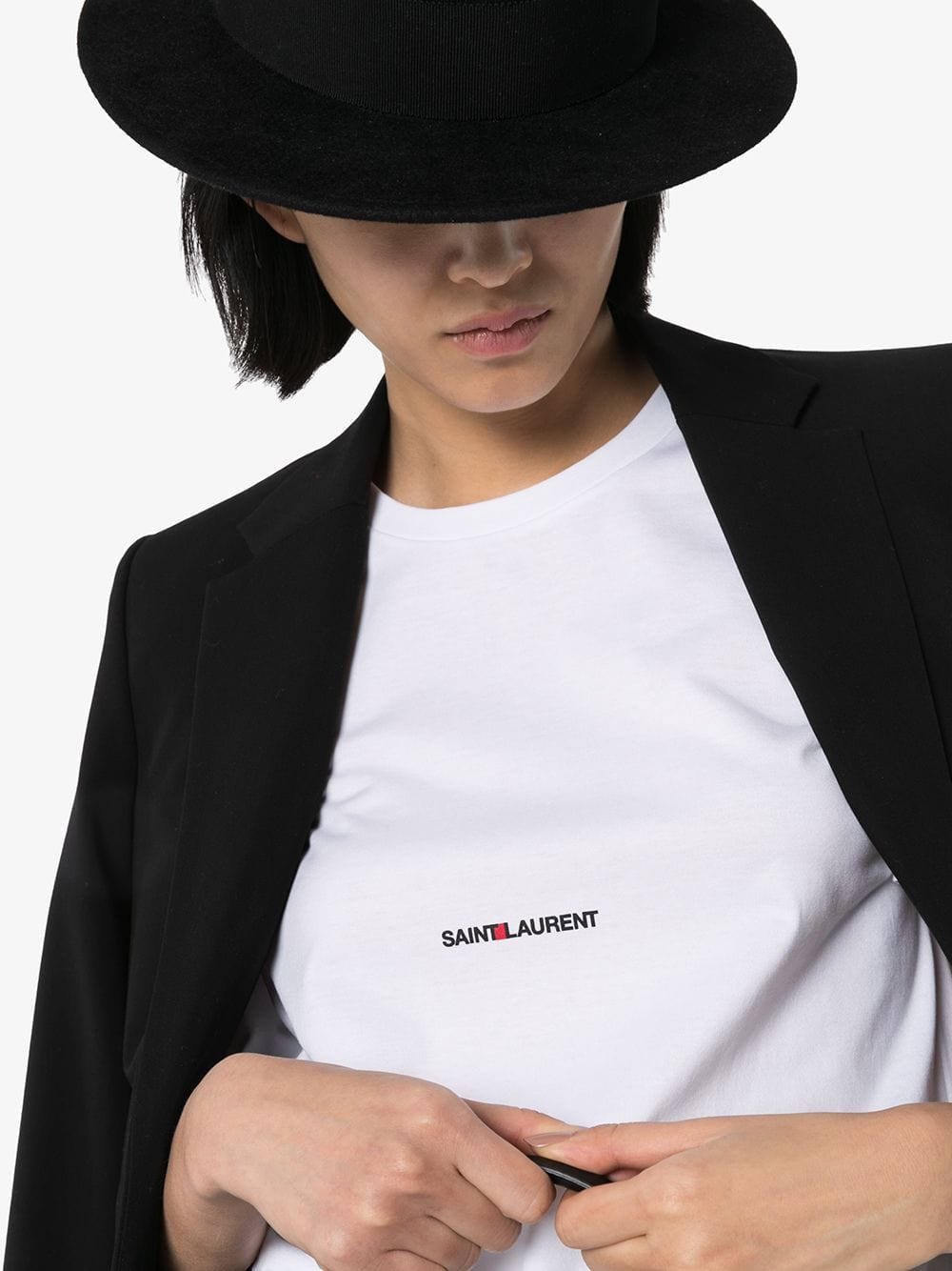 Saint Laurent Topwear L Saint Laurent  T-shirts and Polos White Saint Laurent  T-shirts and Polos White at Italian Luxury Group Brand