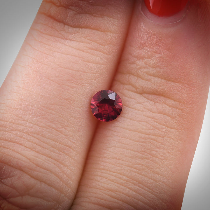 0.52 Carat Red MOZAMBIQUE Round Ruby