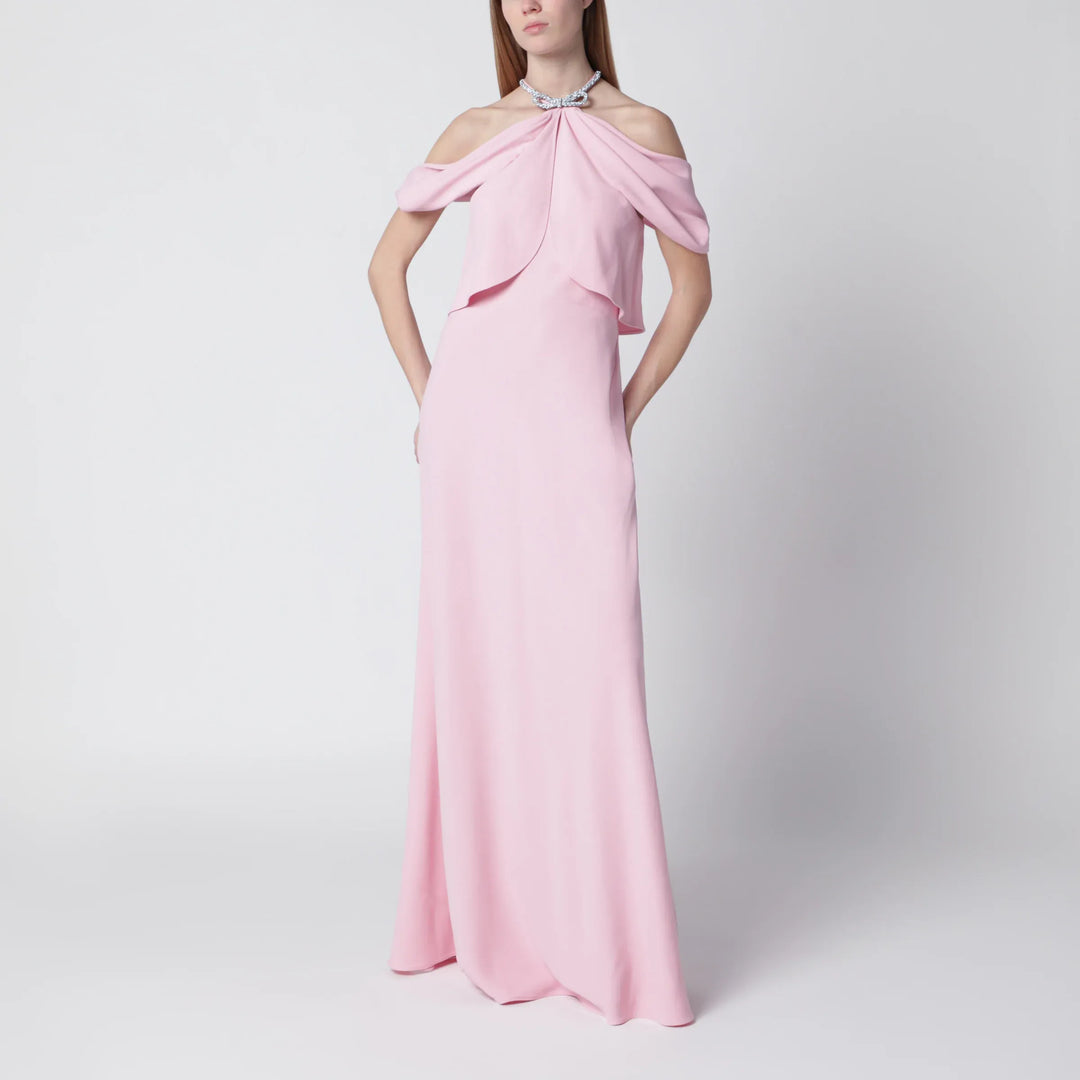 Alberta Ferretti - Long pink off-shoulder dress