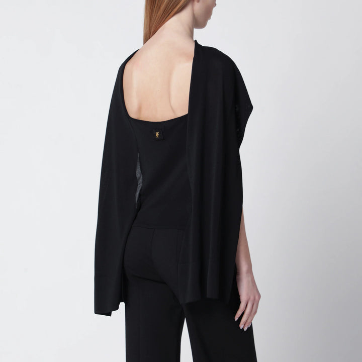 Alberta Ferretti - Black top with chiffon sleeves
