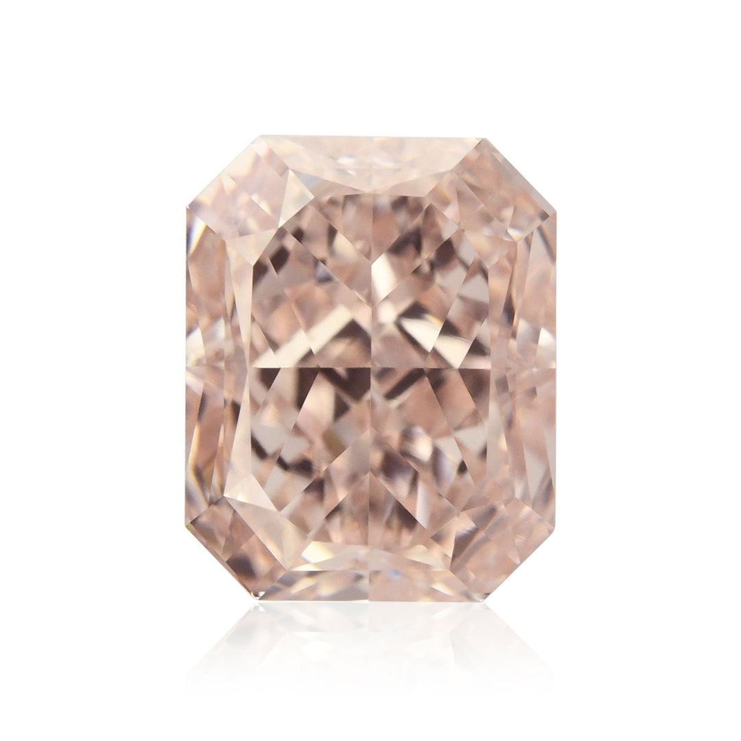 1.00 Carat Fancy Brownish Pink Radiant Diamond VVS2 GIA