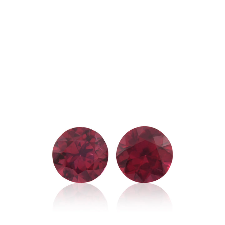 1.16 Carat Red MOZAMBIQUE Round Rubies Pair