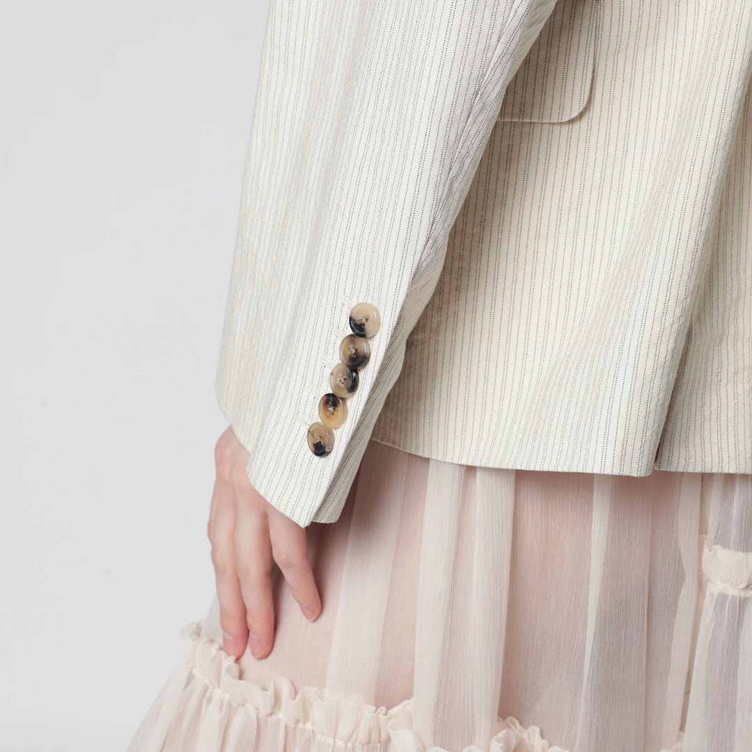 Dries Van Noten - Écru oversized double-breasted jacket by Dries Van Noten