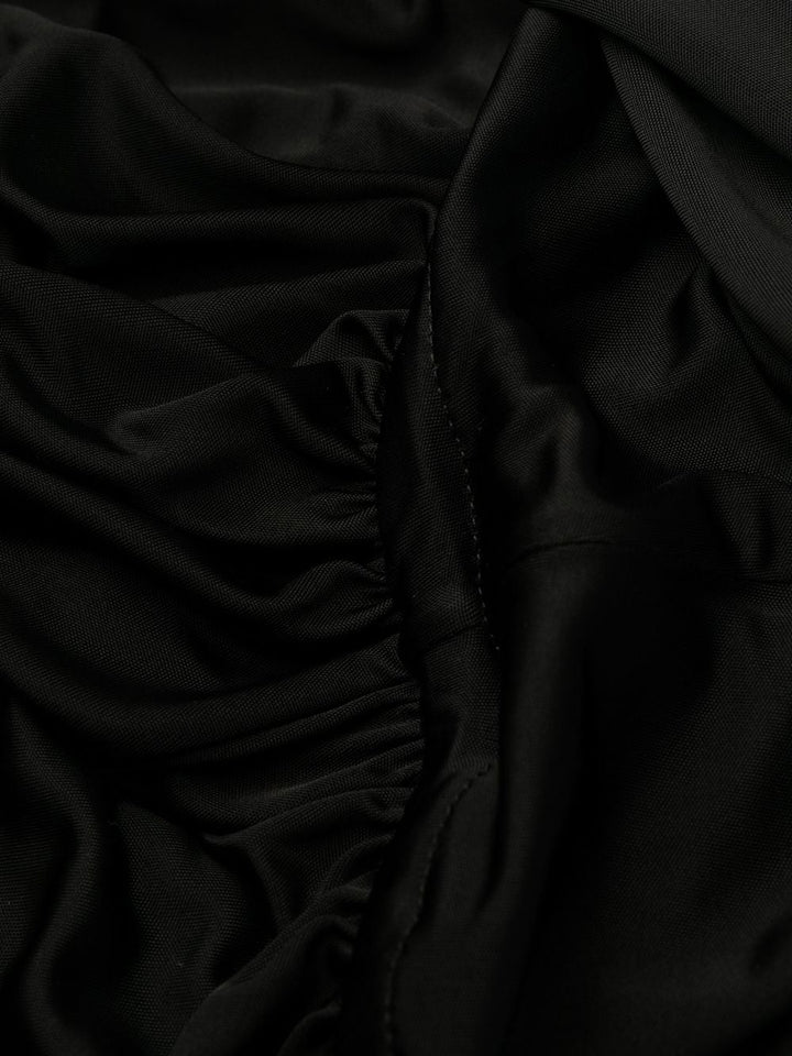 Saint Laurent Black Sleeveless Draped Dress