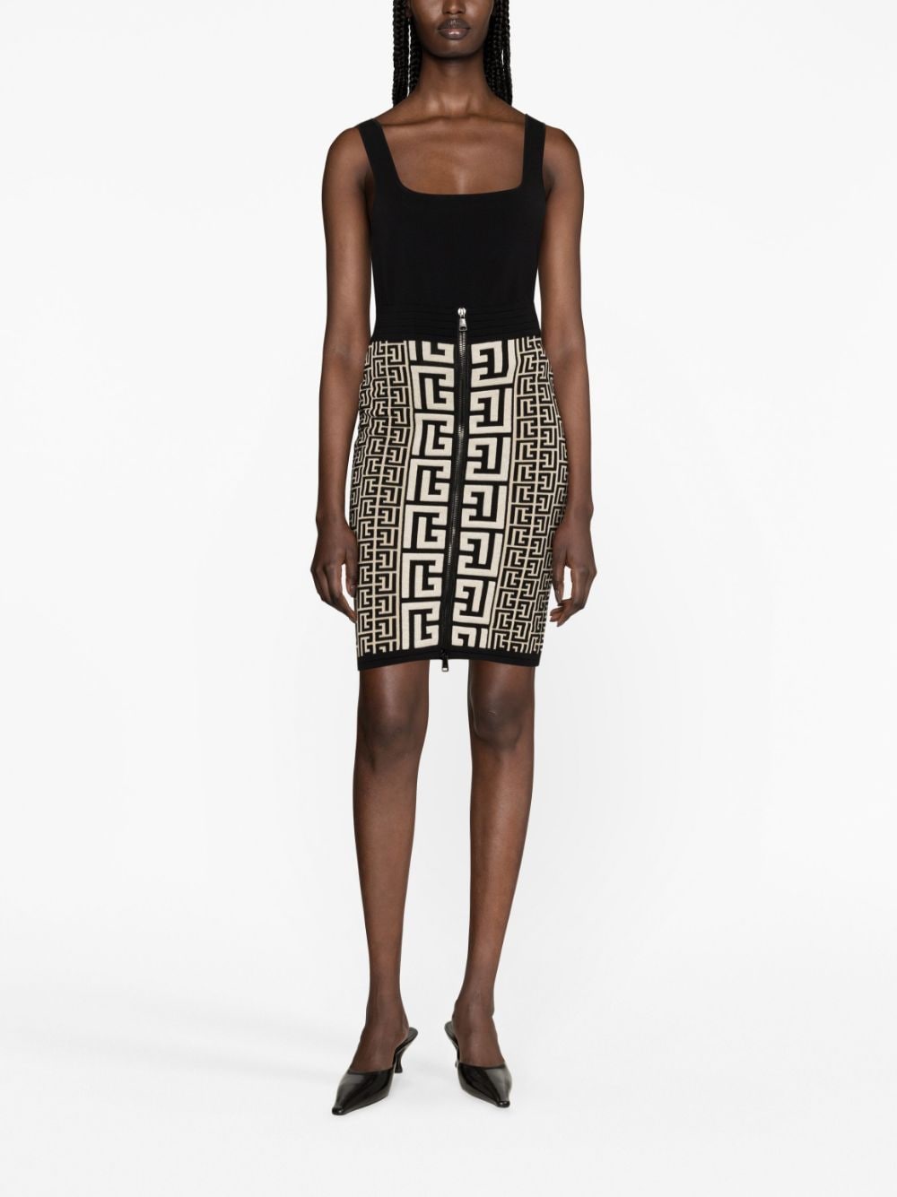 Balmain Intarsia Knit Skirt