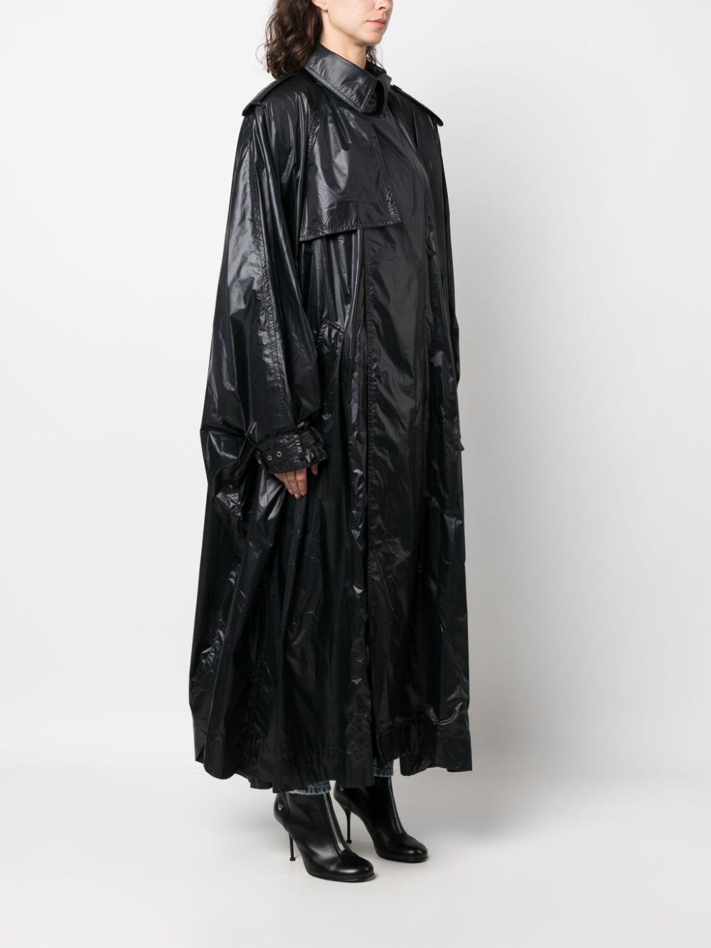 Saint Laurent Black Oversized Trench Coat
