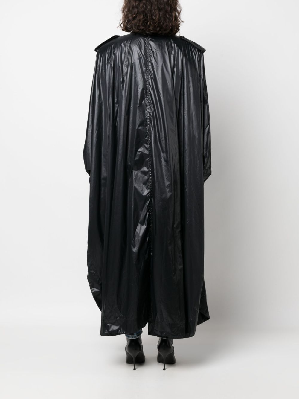 Saint Laurent Black Oversized Trench Coat