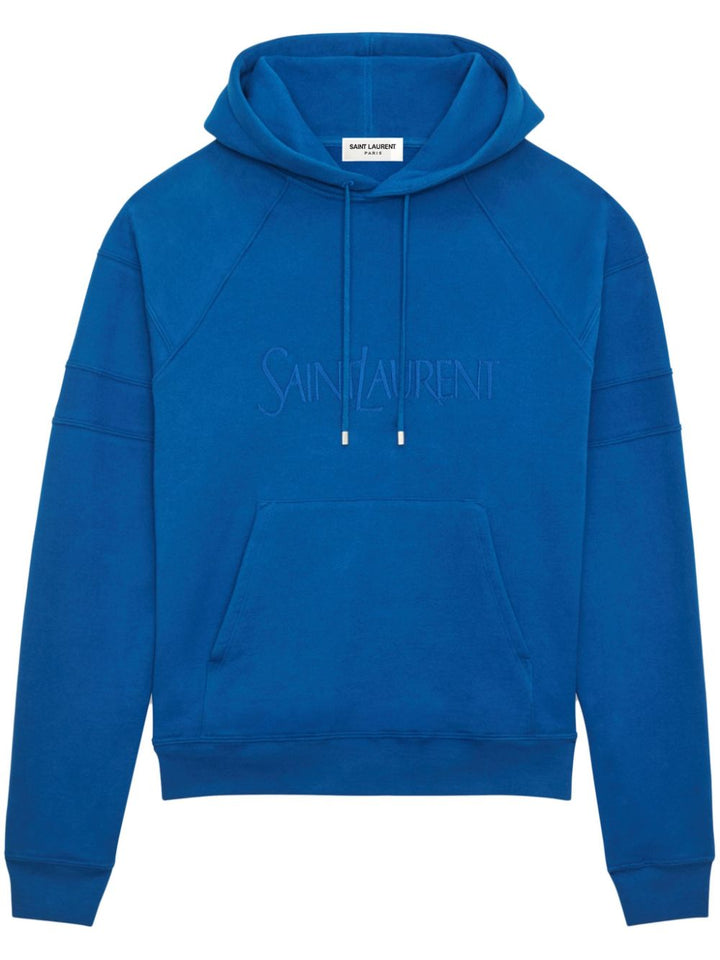Saint Laurent Cobalt Blue Cotton Hoodie