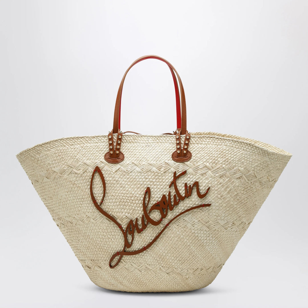 Christian Louboutin - Raffia and calf leather Tote bag Cabata large