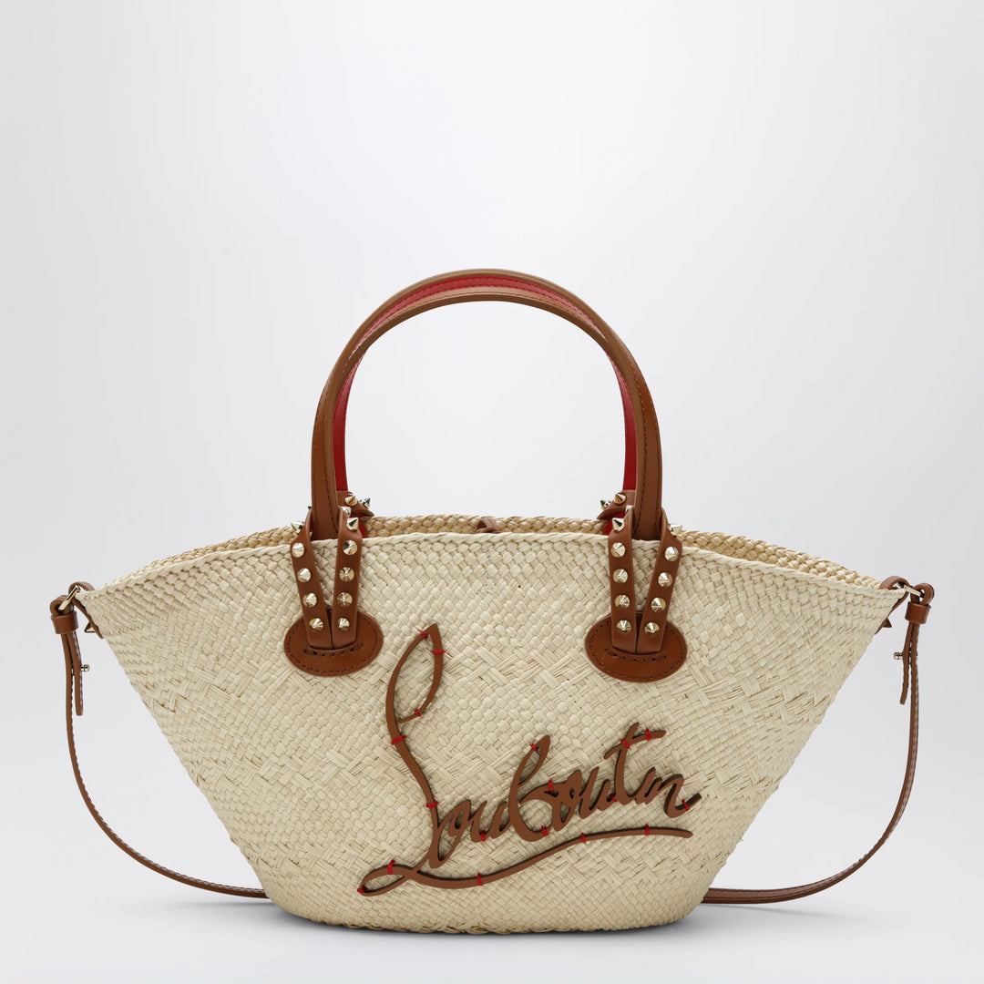 Christian Louboutin - Raffia and calf leather Tote bag Cabata small