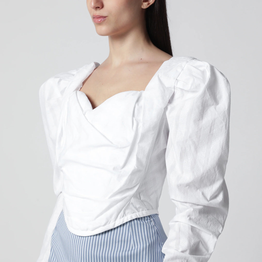 Vivienne Westwood - Sunday corset top in white cotton