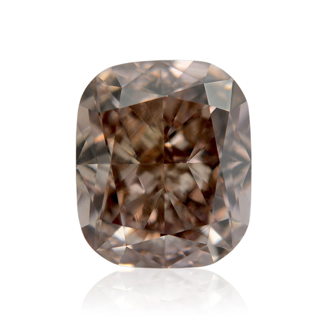 1.03 Carat Fancy Pinkish Brown Cushion Diamond VS2 GIA