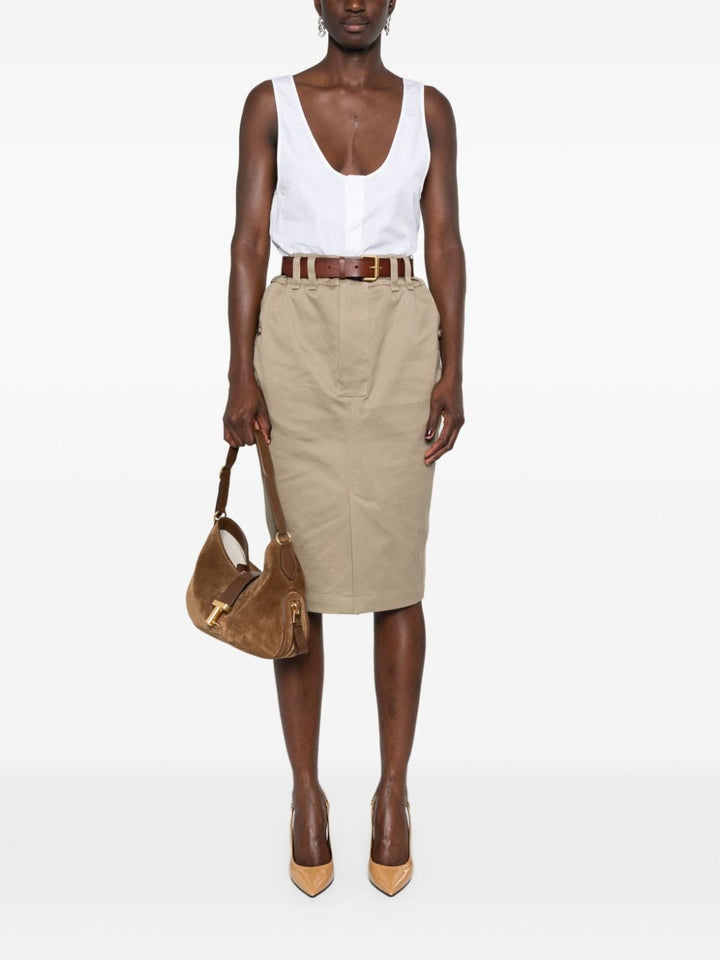 Saint Laurent Skirts Beige