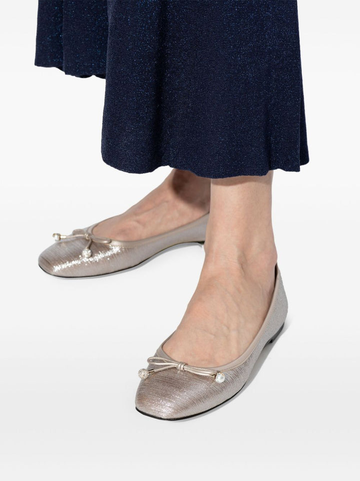Jimmy Choo Flat shoes Silver Bow