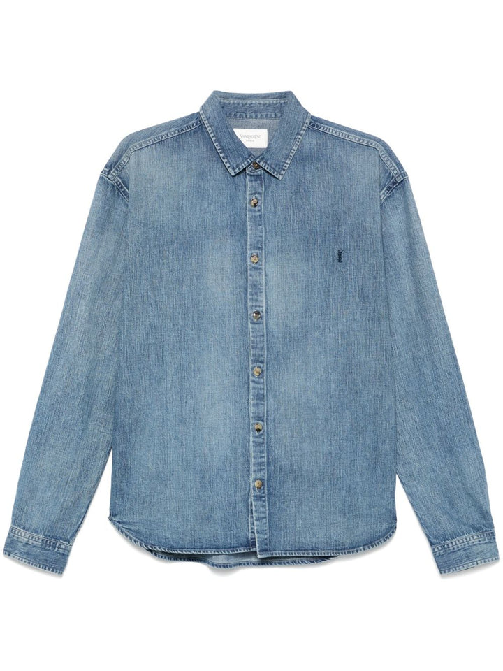Saint Laurent Shirts Blue Denim