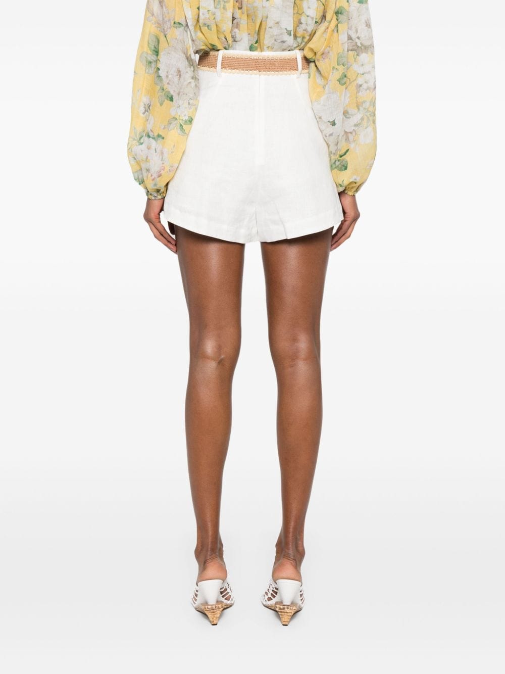 Short trousers Zimmermann Shorts Ivory Brand