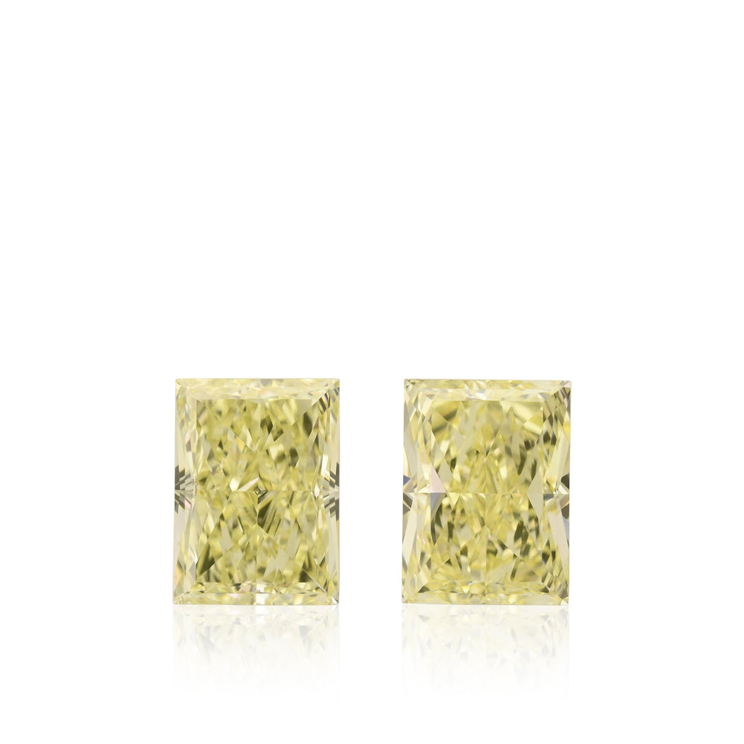 2.07 Carat Light Yellow Princess Diamonds VS2 GIA