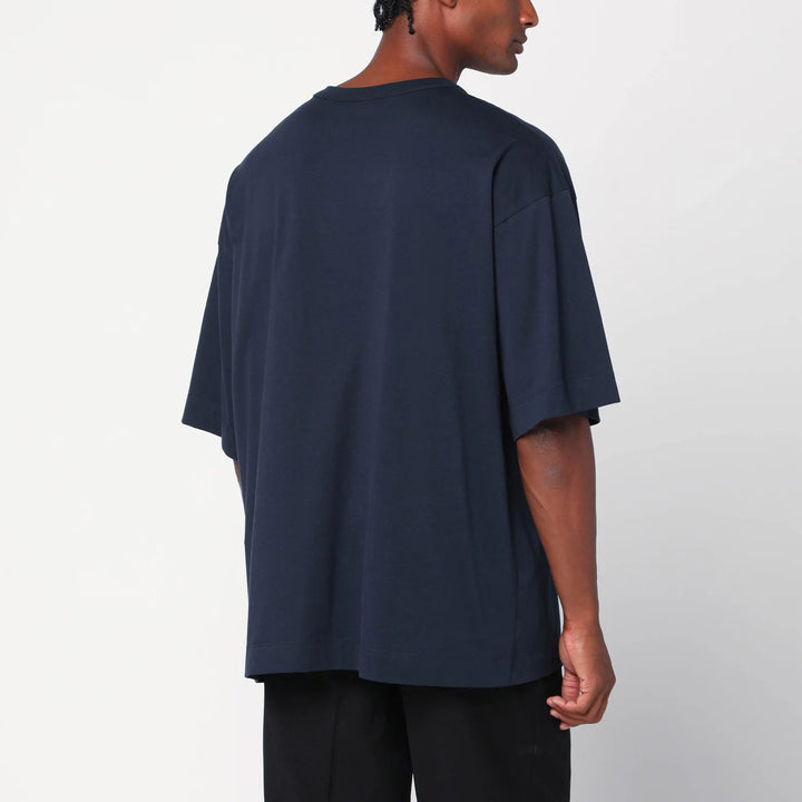 Dries Van Noten - Oversized navy blue cotton T-shirt