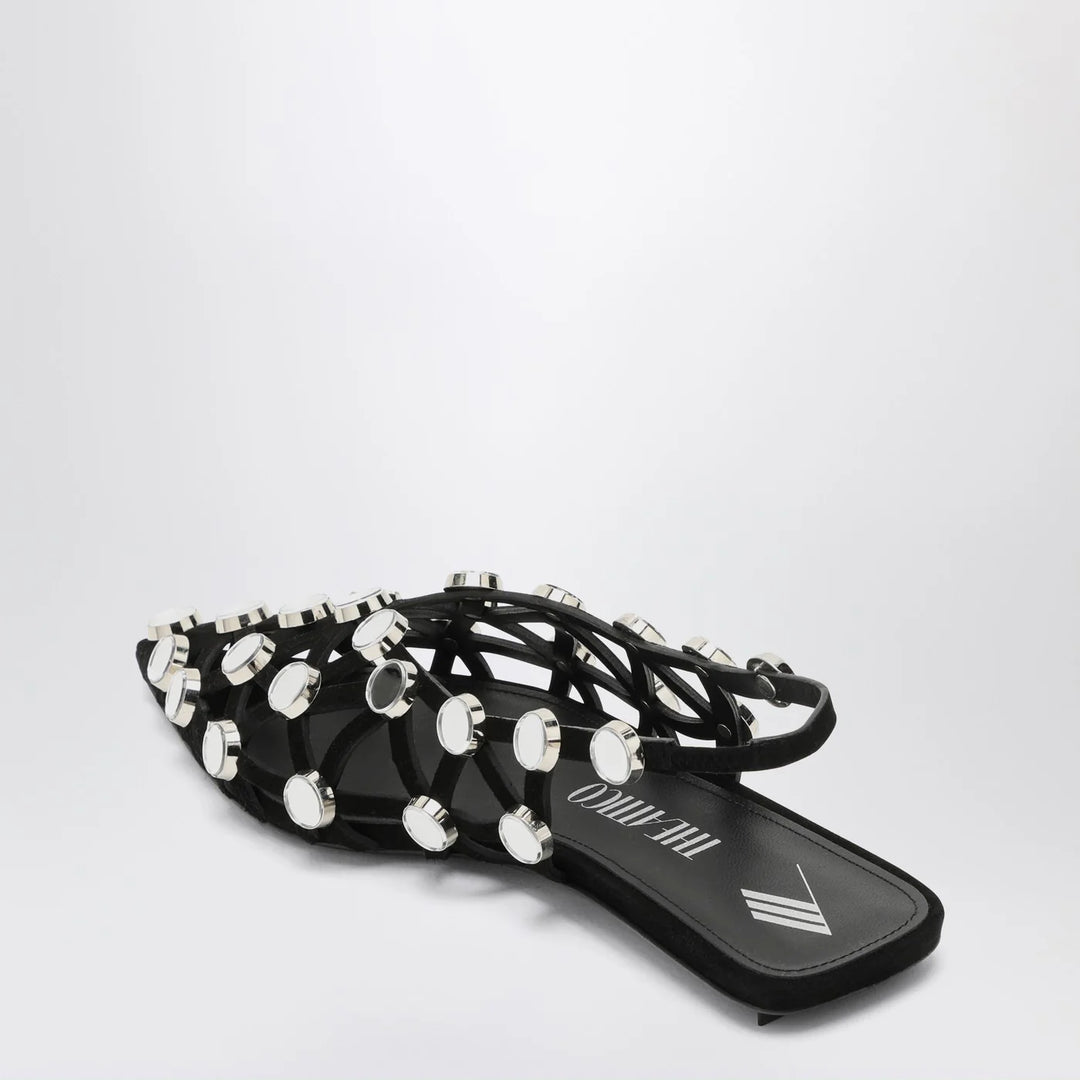 The Attico - Black Grid ballerina