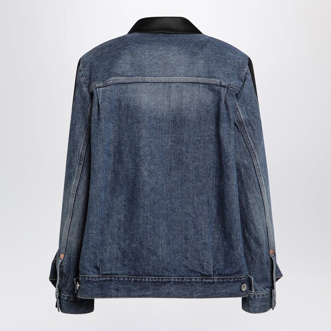 Sacai - Double-breasted jacket in wool and denim