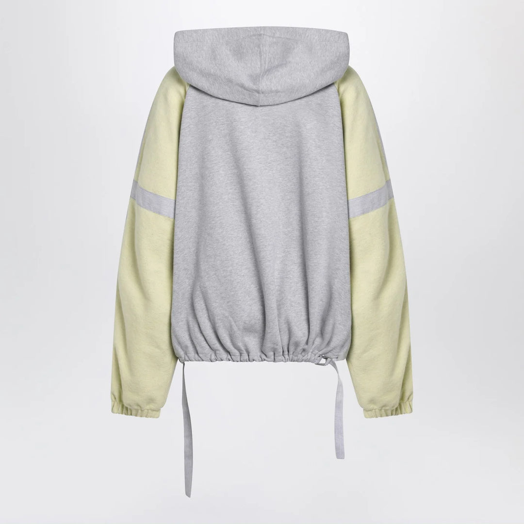 The Attico - Grey/light yellow bomber sweatshirt
