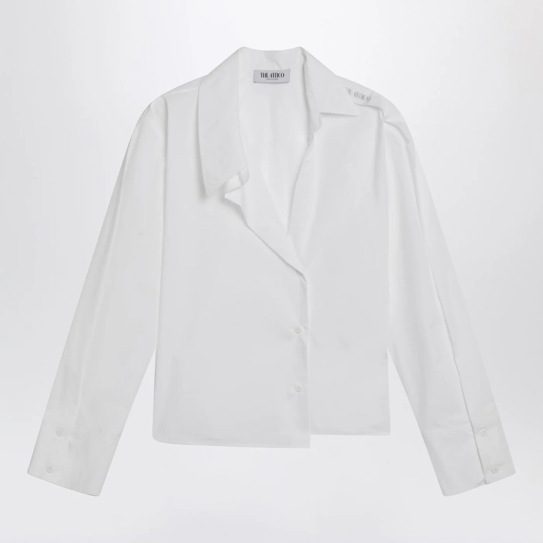 The Attico - White asymmetric cotton shirt