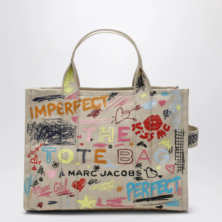 Marc Jacobs - The Tote Bag medium beige with punk lettering