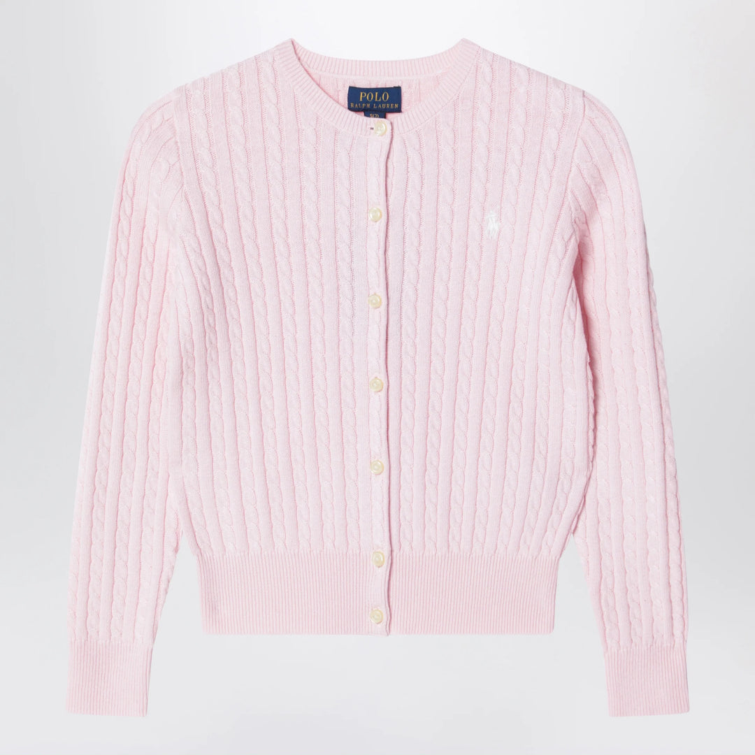 Polo Ralph Lauren - Pink fine cable-knit cotton cardigan