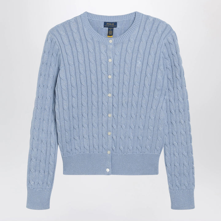 Polo Ralph Lauren - Light blue cable-knit cotton cardigan