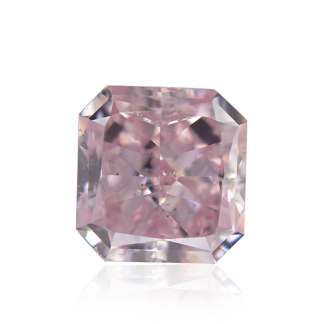 0.89 Carat Fancy Intense Purplish Pink Radiant Diamond SI2 GIA