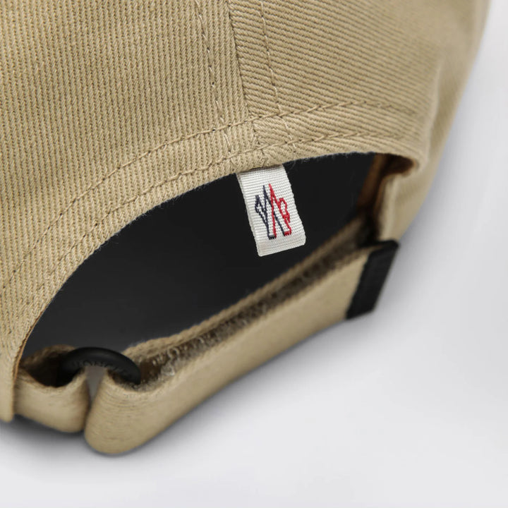 Moncler Grenoble - Beige baseball cap with logo patch