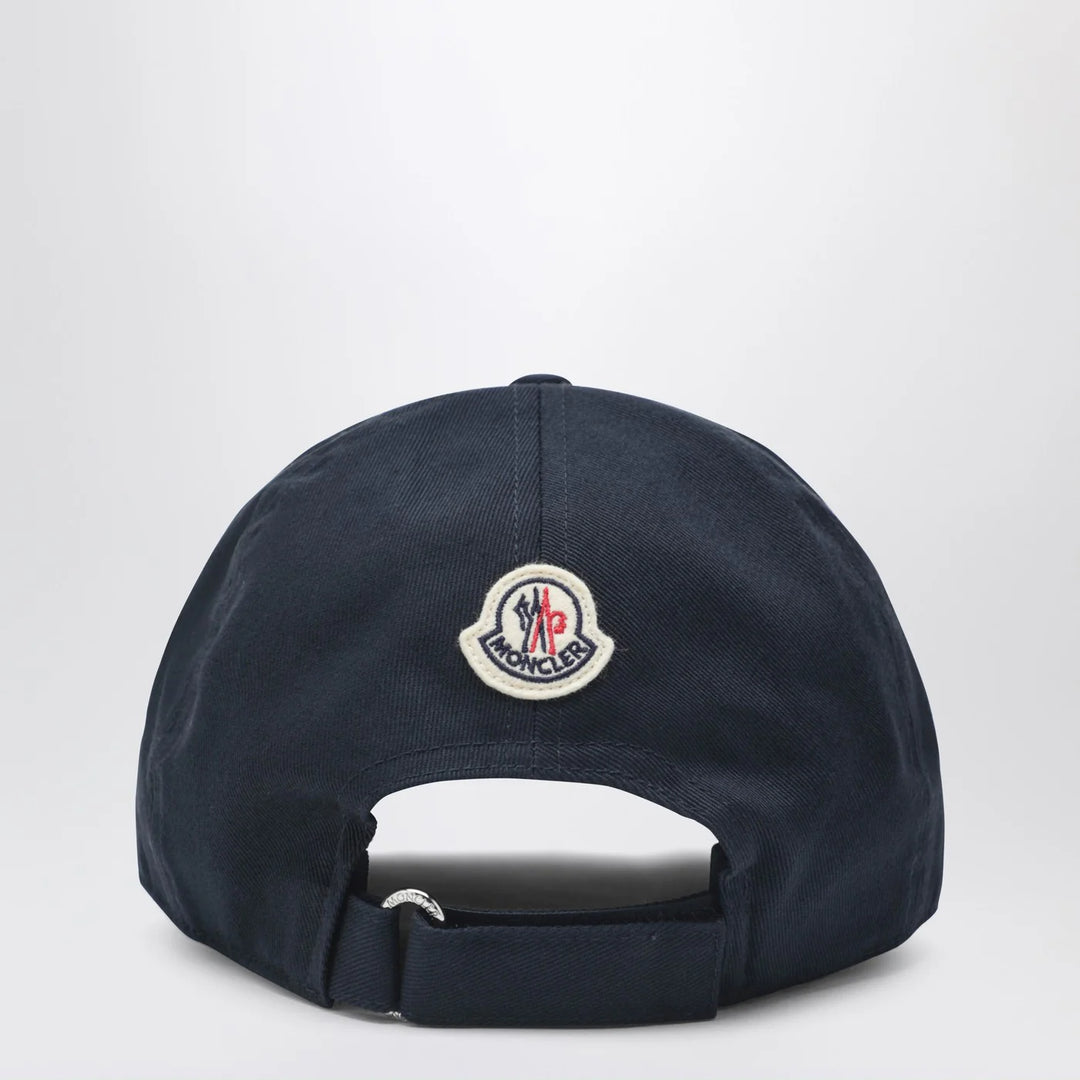 Moncler - Navy baseball cap with embroidered logo