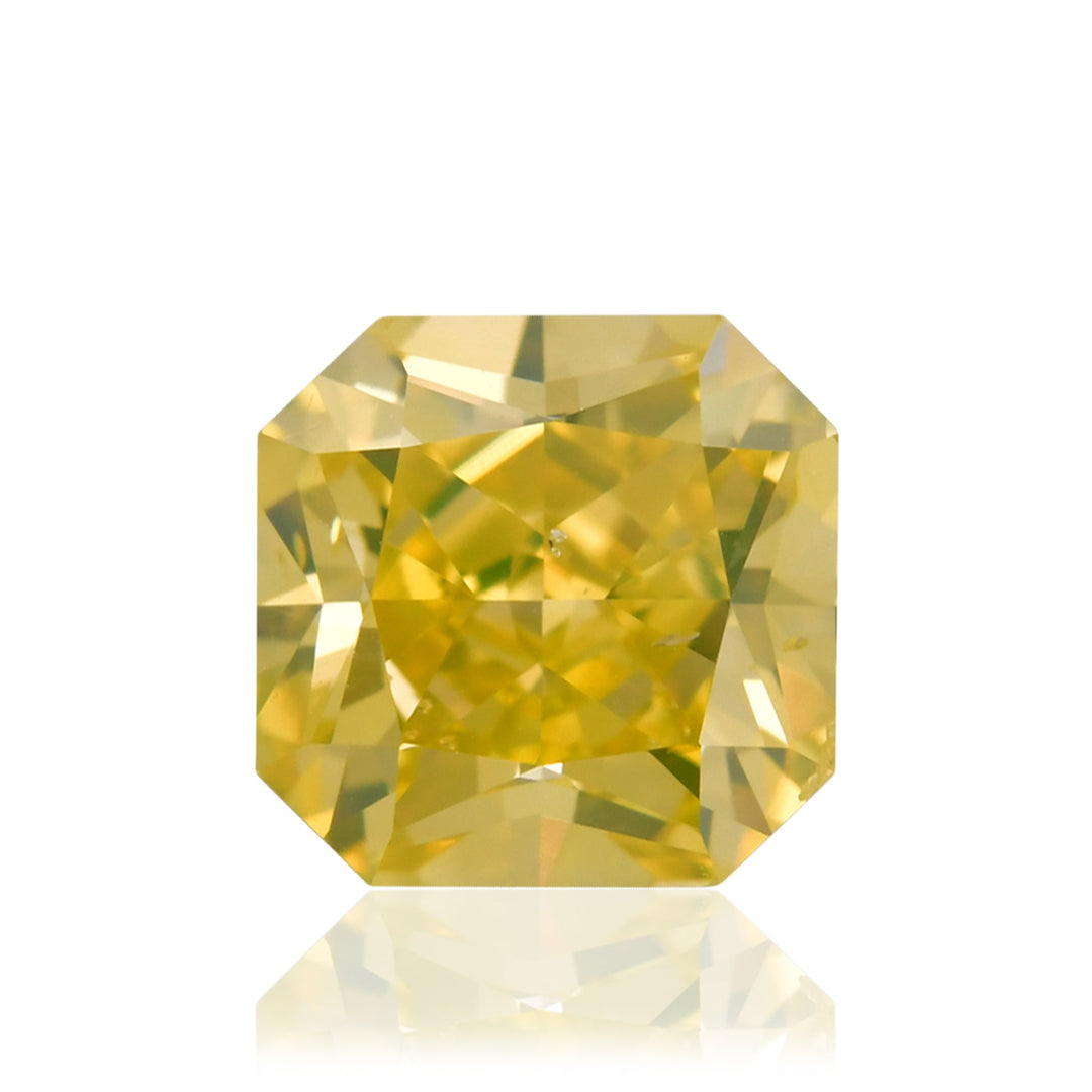 0.94 Carat Fancy Intense Yellow Radiant Diamond SI1 GIA