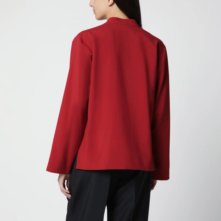 Róhe - Carmine Red Wool Jacket with Pankou Closure