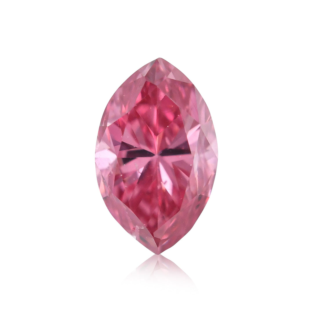 0.13 Carat Fancy Vivid Pink Marquise Diamond (SI2) GIA
