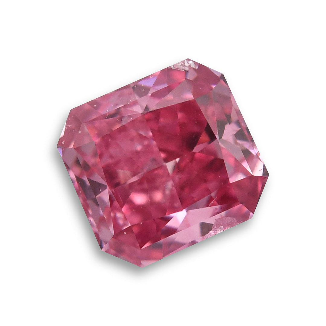 0.28 Carat Fancy Vivid Purplish Pink Radiant Argyle Diamond I1 GIA