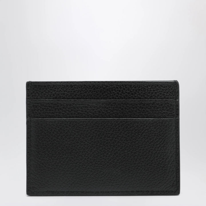 Balenciaga - Cash black card holder in grained leather