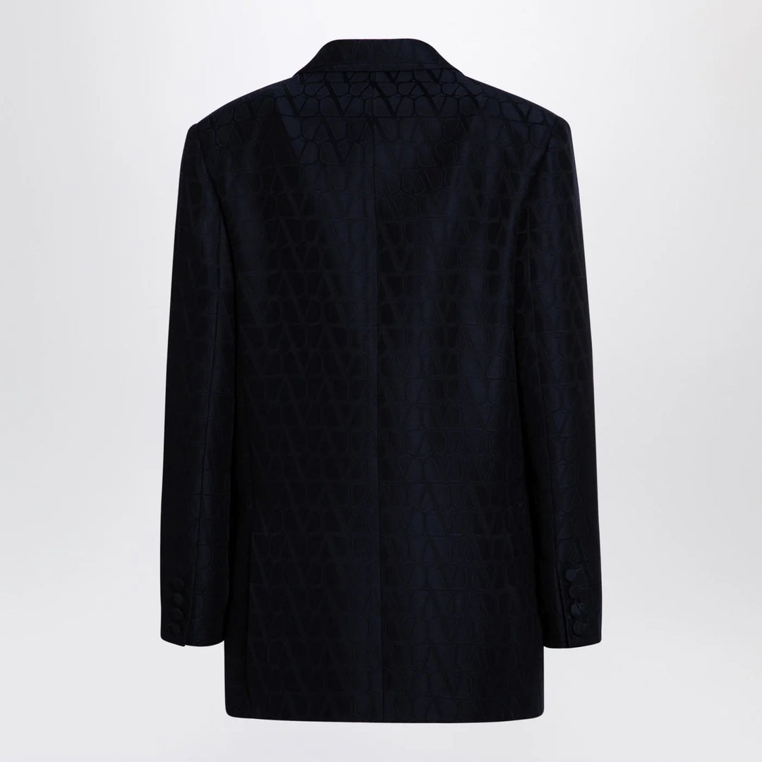 Valentino - Navy blue double-breasted jacket Toile Iconographe