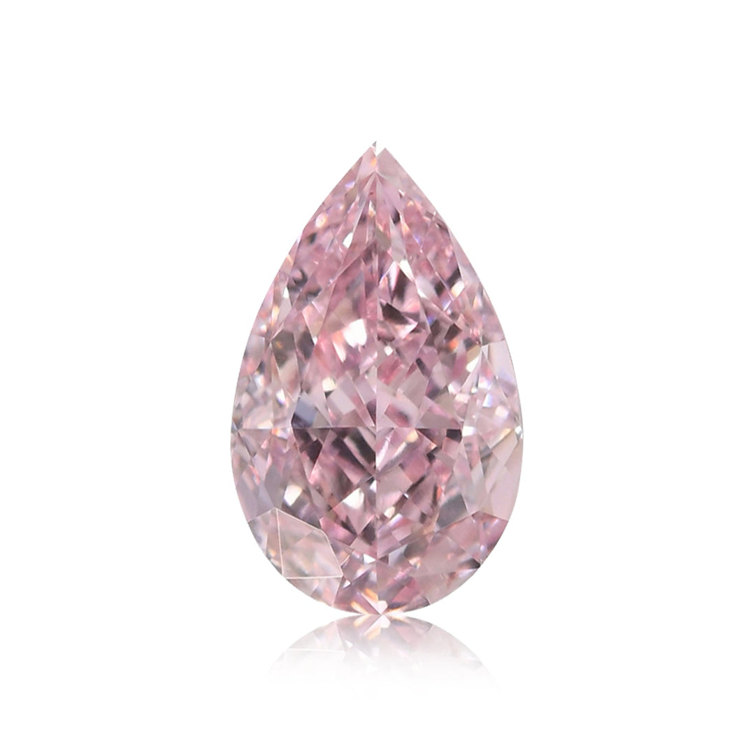0.40 Carat Fancy Intense Pink Pear Diamond VS1 GIA