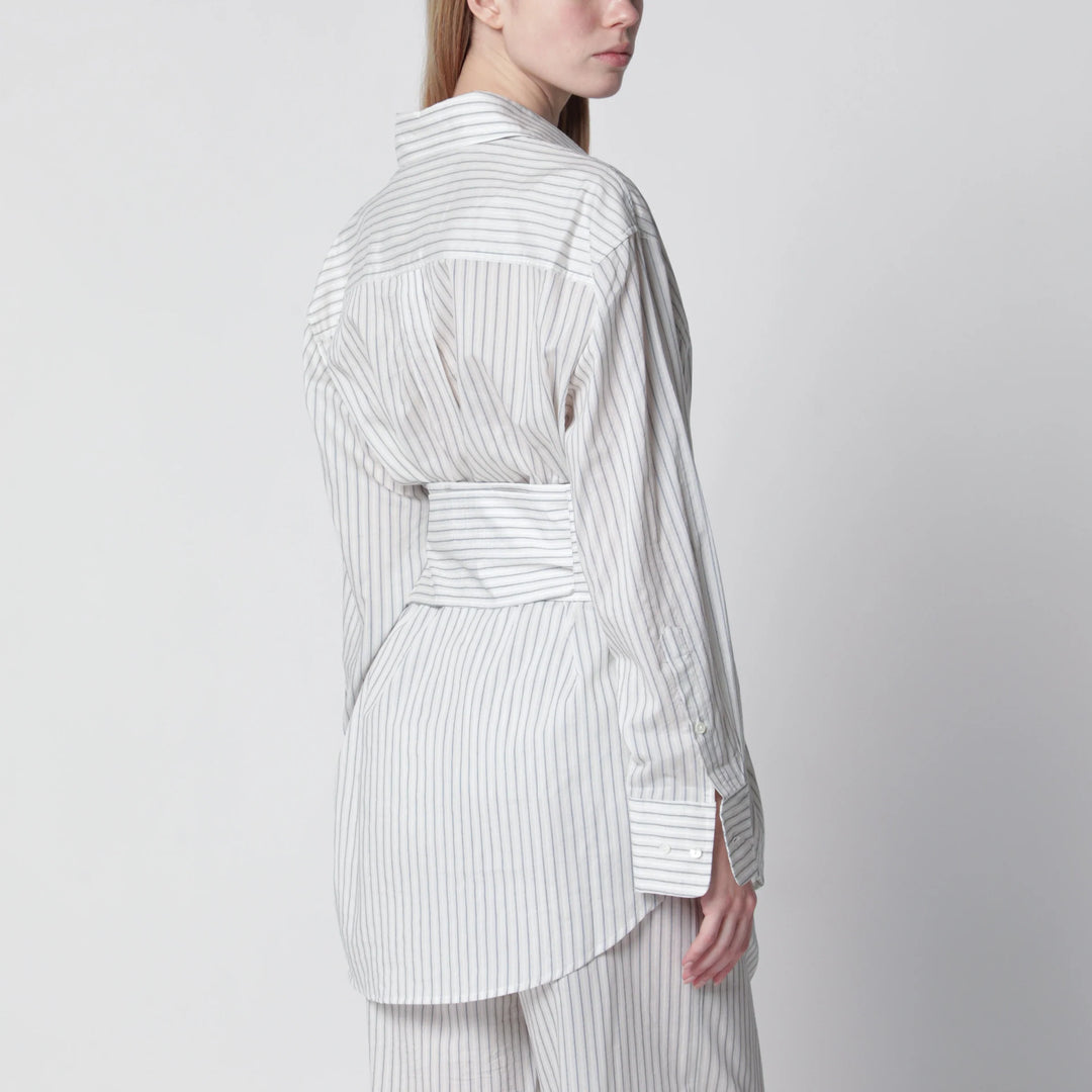 Róhe - Silk striped shirt with belt