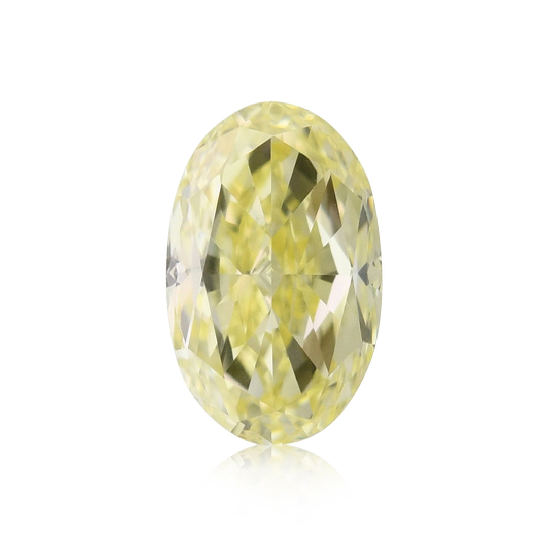 0.55 Carat Fancy Yellow Oval Diamond IF GIA