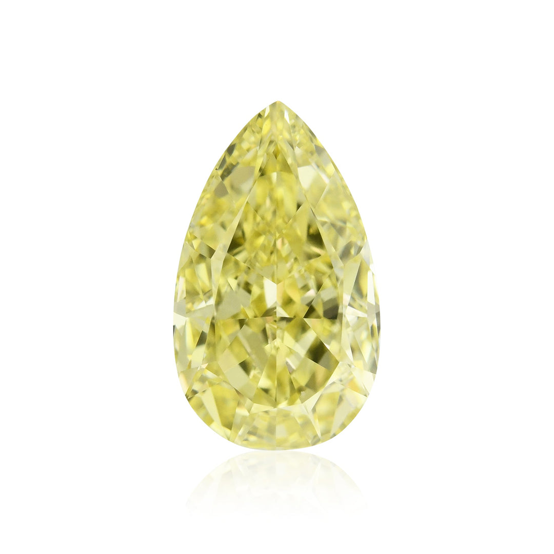 1.56 Carat Fancy Intense Yellow Pear Diamond VS2 GIA